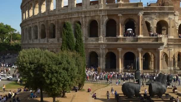 Flavische amfitheater in rome — Stockvideo