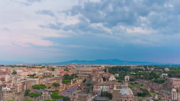 美丽的罗马市天际 — 图库视频影像