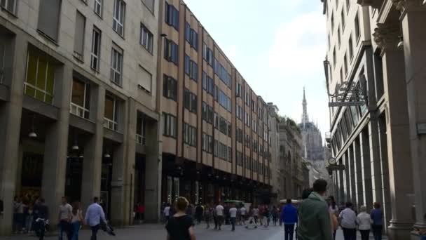 Corso vittorio crowded panorama — Stockvideo