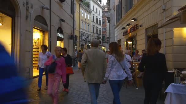 Corso vittorio crowded panorama — Stockvideo