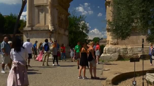 Titus Roma Forumu'Arch — Stok video