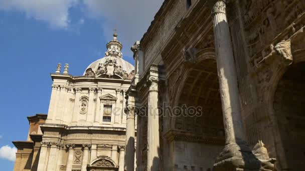Titus Roma Forumu'Arch — Stok video