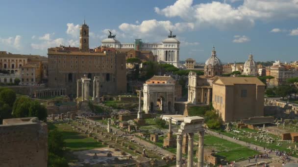 Ruinerna av det antika Rom — Stockvideo