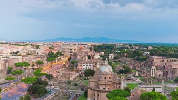 Prachtige skyline van Rome — Stockvideo