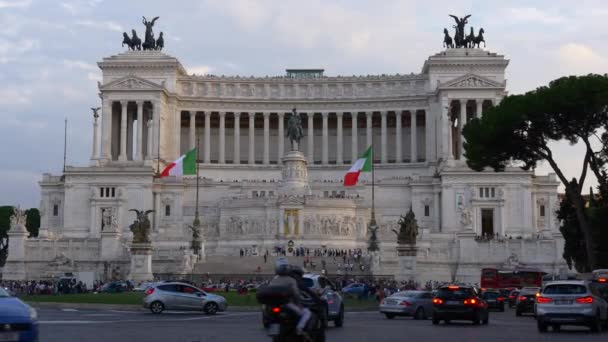 Oltář vlasti v Římě — Stock video