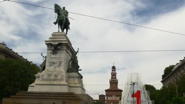 Monumento di Equestre A Vittorio Emanuele II — Video Stock