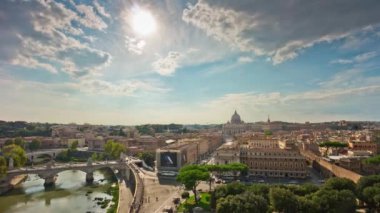 Vatikan tiber Nehri Köprüsü panorama