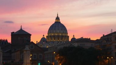 St. Peter's Bazilikası Vatikan manzarası 