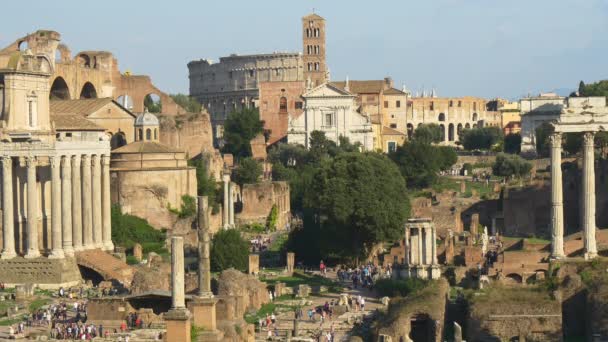 Antik Roma harabeleri — Stok video