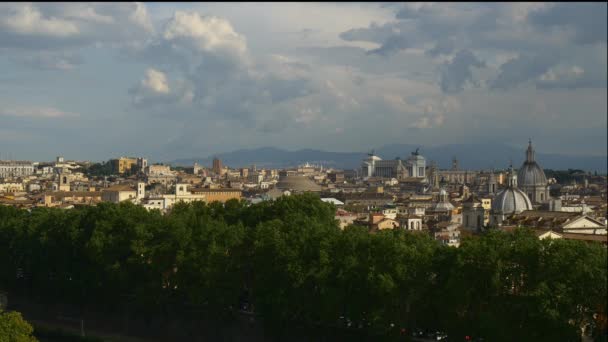 Prachtige skyline van Rome — Stockvideo