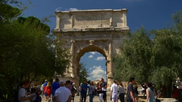 Łuk Forum Romanum Titus — Wideo stockowe