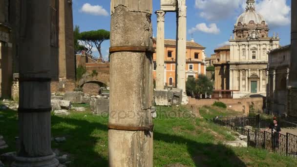 Ruinas de la antigua Roma — Vídeos de Stock