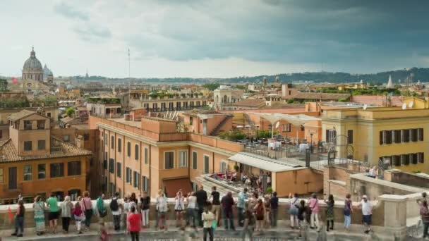 Roma paisagem urbana no último piso — Vídeo de Stock