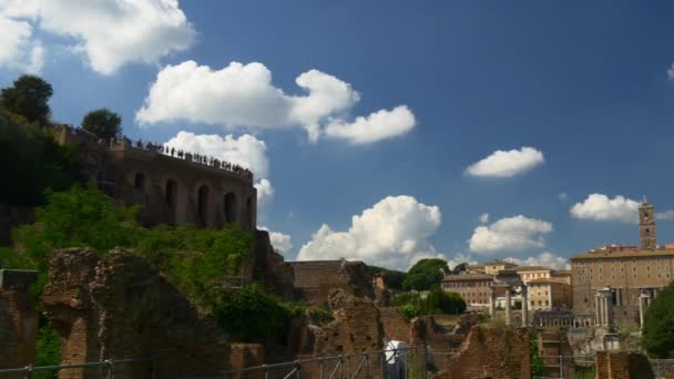 Ruïnes van het oude Rome — Stockvideo
