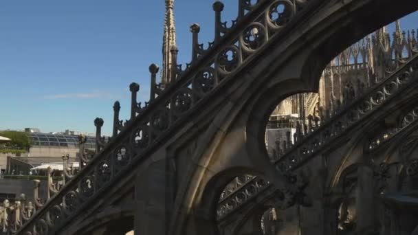 Dach der Piazza del Duomo — Stockvideo