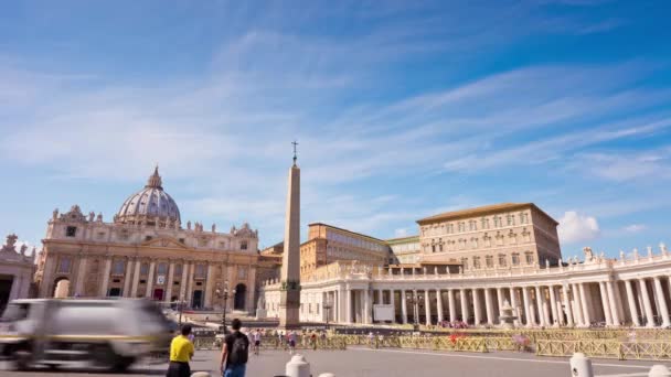 Famous piazza san pietro panorama — 비디오