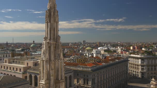 Dach der Piazza del Duomo — Stockvideo