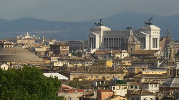 Beautiful skyline of Rome — Stock Video