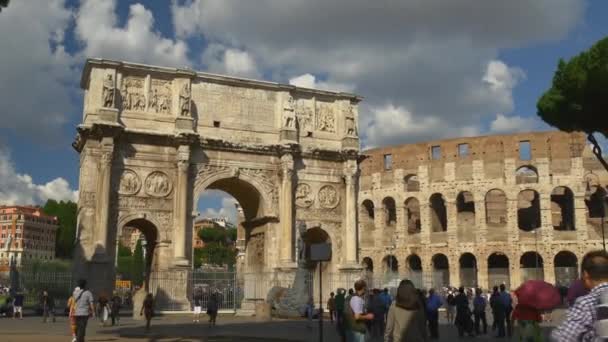 Flavische amfitheater in rome — Stockvideo