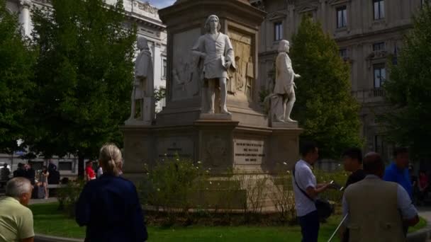 达 · 芬奇的雕像 — 图库视频影像