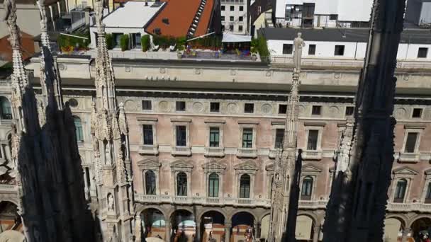 A Piazza del Duomo tető — Stock videók
