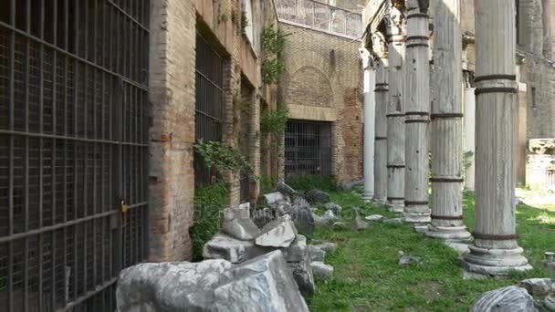 Руины Древнего Рима — стоковое видео
