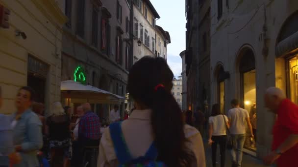 Corso vittorio crowded panorama — Stock Video