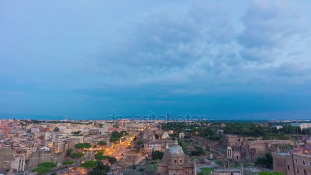 Cielo de tormenta sobre Roma — Vídeos de Stock