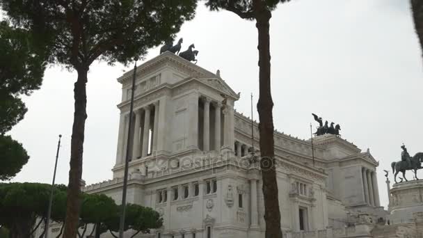 Monumento Nacional a Victor Emmanuel II — Vídeo de Stock