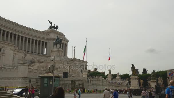 Monumento Nacional a Victor Emmanuel II — Vídeo de Stock