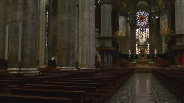 Katedral interior duomo terkenal — Stok Video