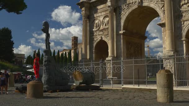 Łuk Forum Romanum Titus — Wideo stockowe