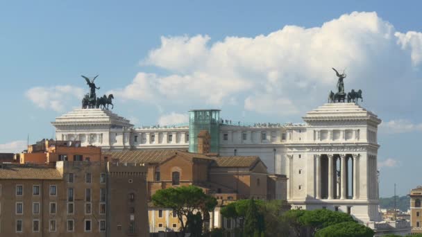 Altar de la patria en roma — Vídeos de Stock