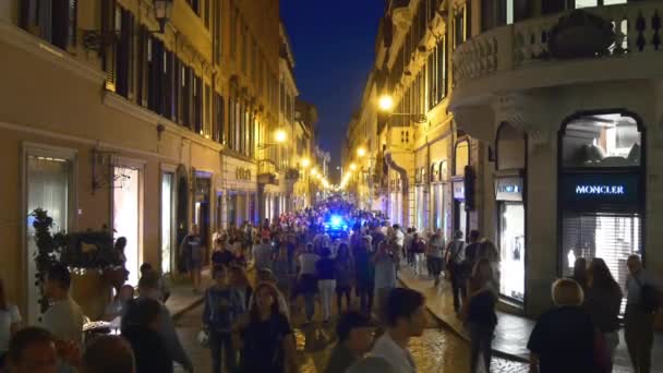 Corso vittorio crowded panorama — ストック動画