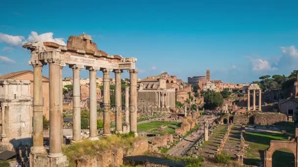 Antik Roma harabeleri — Stok video