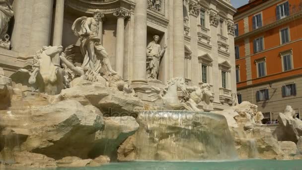 Słynnej fontanny di Trevi — Wideo stockowe