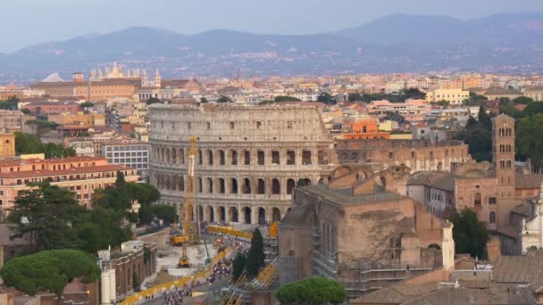 Flaviska amfiteatern i Rom — Stockvideo