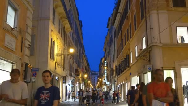 Corso vittorio crowded panorama — Stock videók