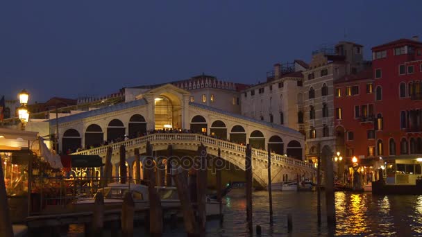 ヴェネツィアのリアルト橋 — ストック動画