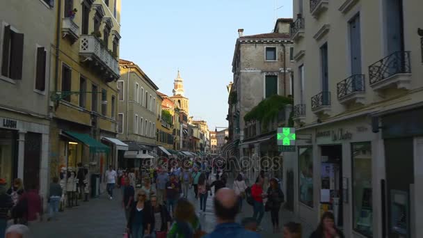 Vandra genom gatorna i Venedig — Stockvideo