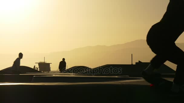 공원에서 그들의 능력을 연습 하는 보더 — 비디오