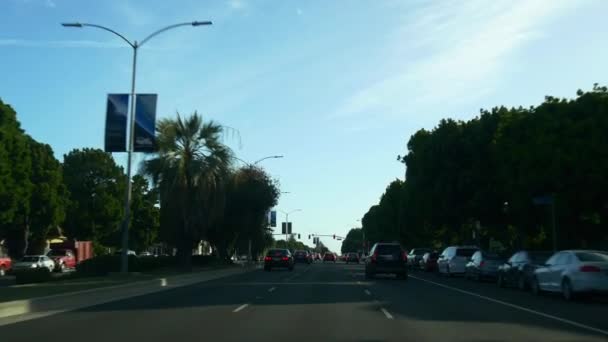 Trafic carrefour à Los Angeles — Video