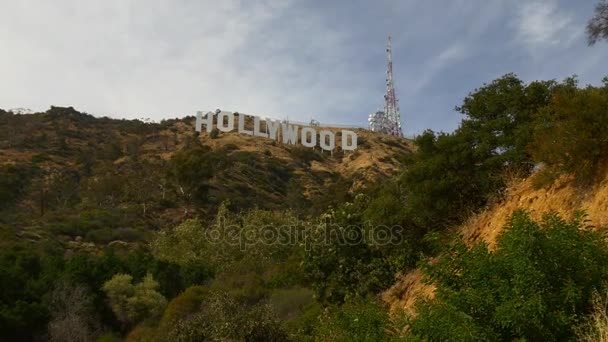 Famoso segno di Hollywood — Video Stock