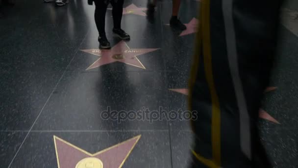 Στη λεωφόρο του Hollywood Walk of Fame — Αρχείο Βίντεο