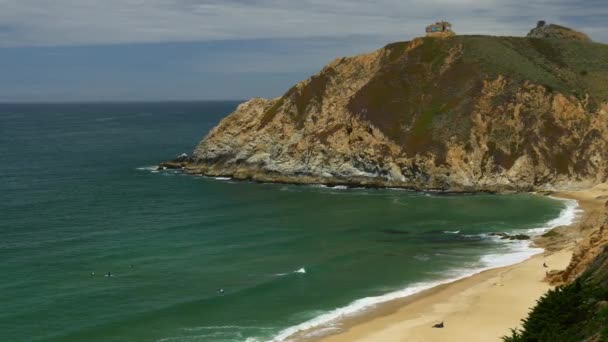 Linha costeira da Califórnia ao longo de Big Sur — Vídeo de Stock
