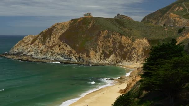 Kalifornie pobřeží podél Big Sur — Stock video