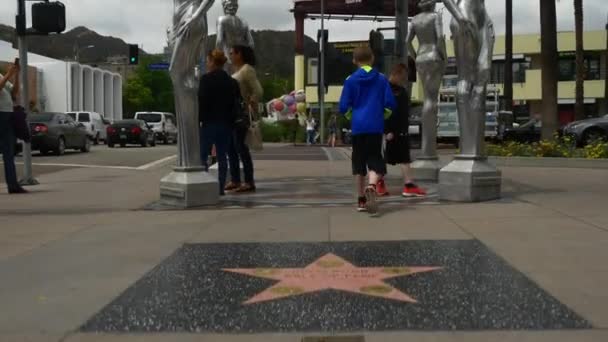 Boulevard de Hollywood Walk of Fame — Vídeo de Stock