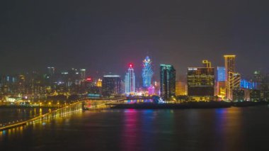 Macau taipa Adası gece trafik