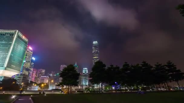 Persone di notte Hong Kong — Video Stock