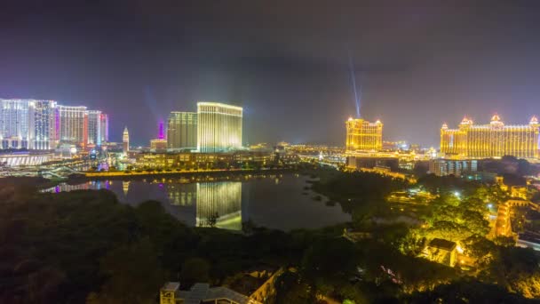 Panorama du paysage urbain de l'île de Macao taipa — Video